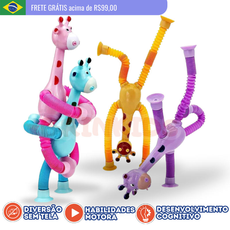 Girafinhas Gira-Estica com Led - Kit com 4 unidades