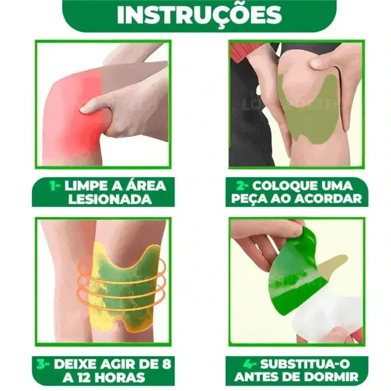 Adesivo de Recuperação Dores no Joelho Natural
