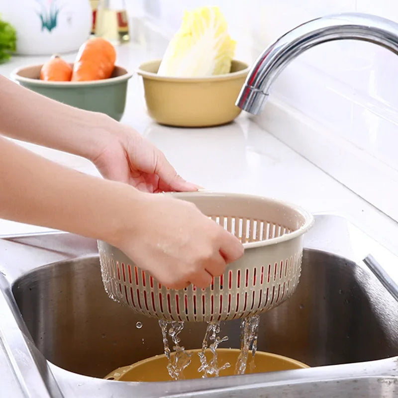 DuoClean Pro – Cesto Duplo de Drenagem e Armazenamento