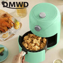 2L Oil Free Deep Fryer French Fries Chicken Roaster Air Frying Grill Machine Temperature Adjustable Smokeless Bread Bake Oven