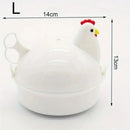 1/4 Grid Cute Chicken Shaped Microwave Steamer Mini Home Boiled Soft Boiled Egg Heating Box Kitchen Cooking Egg Gadgets