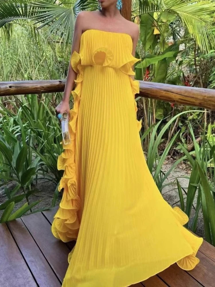 Vestido Feminino Babados
