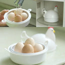 1/4 Grid Cute Chicken Shaped Microwave Steamer Mini Home Boiled Soft Boiled Egg Heating Box Kitchen Cooking Egg Gadgets