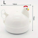 1/4 Grid Cute Chicken Shaped Microwave Steamer Mini Home Boiled Soft Boiled Egg Heating Box Kitchen Cooking Egg Gadgets
