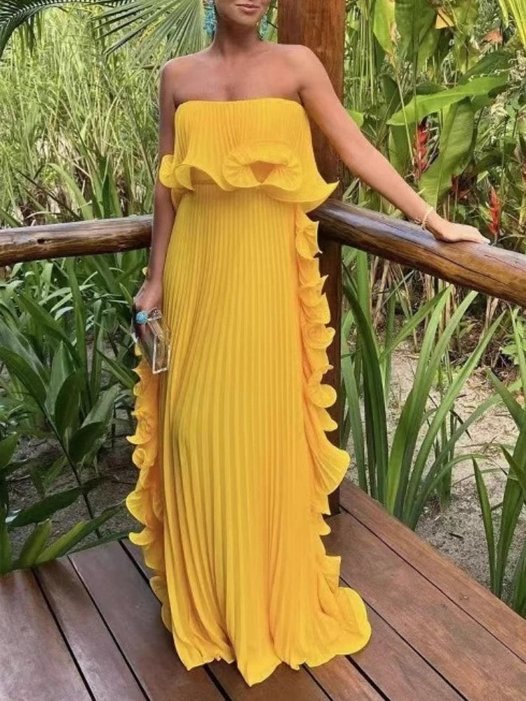 Vestido Feminino Babados