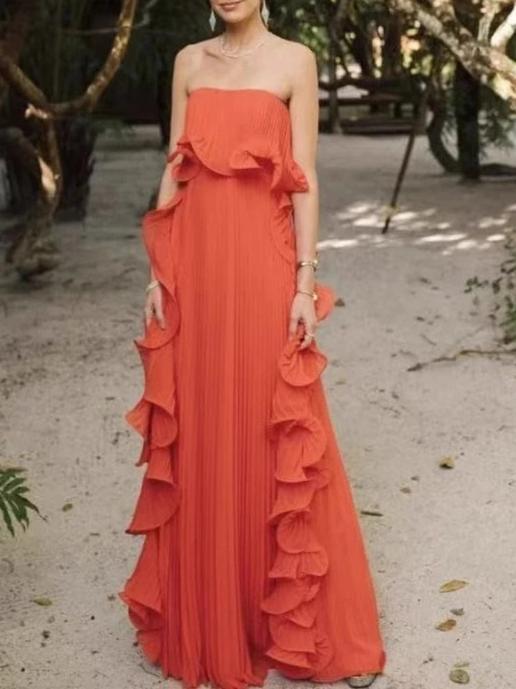 Vestido Feminino Babados